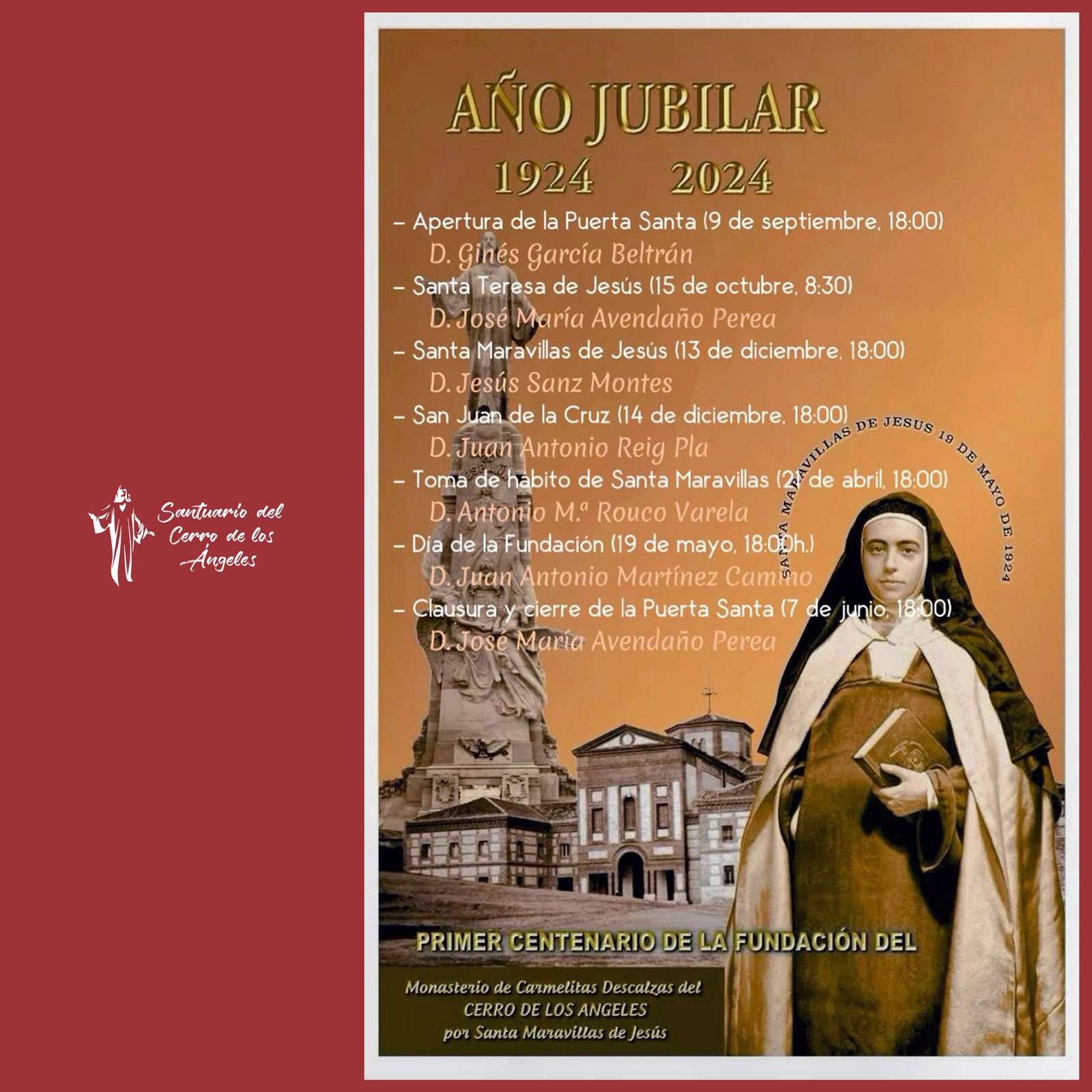 Lee más sobre el artículo Calendario de Misas solemnes MM. Carmelitas Descalzas