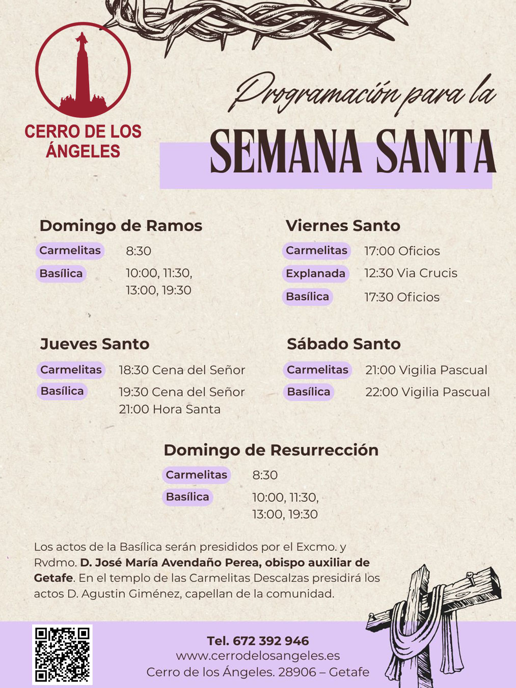 Lee más sobre el artículo Programación para la Semana Santa 2026 – Cerro de los Ángeles