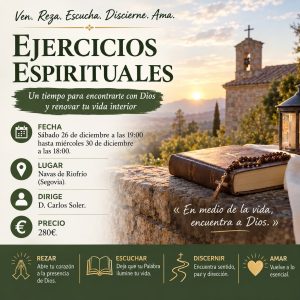 Reserva Ejercicios Espirituales del 26 de 30 diciembre 2026